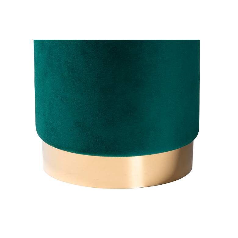 Image 3 Baxton Studio Chaela Green Velvet Ottoman more views