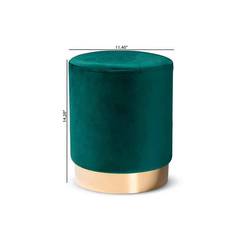 Image 6 Baxton Studio Chaela Green Velvet Ottoman more views