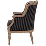 Baxton Studio Charlemagne Black and Gray Striped Traditional Accent Chair