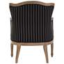 Baxton Studio Charlemagne Black and Gray Striped Traditional Accent Chair