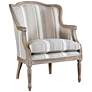 Baxton Studio Charlemagne Brown Stripes Accent Chair