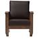 Baxton Studio Charlotte Dark Brown Faux Leather 1-Seater Lounge Chair