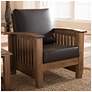 1_Baxton Studio Charlotte Dark Brown Faux Leather 1-Seater Lounge Chair