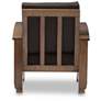 5_Baxton Studio Charlotte Dark Brown Faux Leather 1-Seater Lounge Chair more views