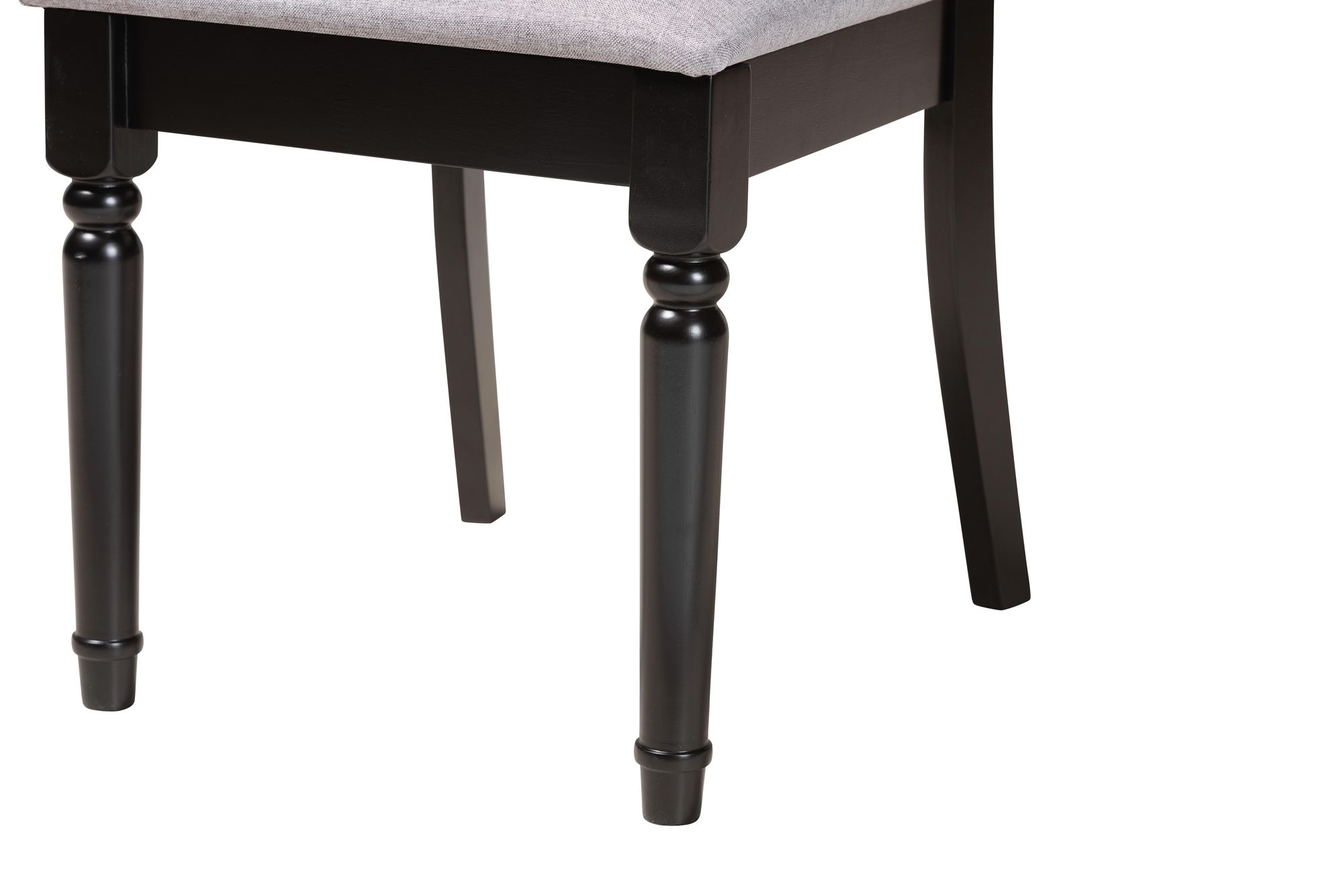 Image 7 Baxton Studio Charlottle Gray Fabric 5-Piece Dining Set more views