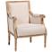 Baxton Studio Chavanon Light Beige Linen Fabric Accent Chair