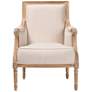 5_Baxton Studio Chavanon Light Beige Linen Fabric Accent Chair more views