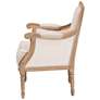 6_Baxton Studio Chavanon Light Beige Linen Fabric Accent Chair more views
