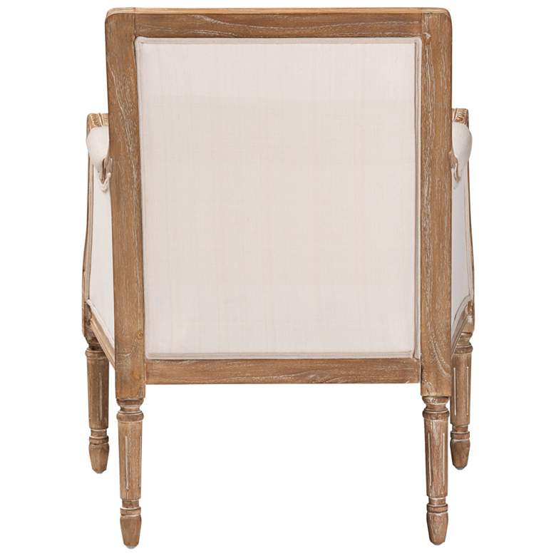 Image 7 Baxton Studio Chavanon Light Beige Linen Fabric Accent Chair more views
