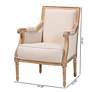 Baxton Studio Chavanon Light Beige Linen Fabric Accent Chair