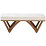 3_Baxton Studio Chenoa Boucle Fabric Wood Bench more views