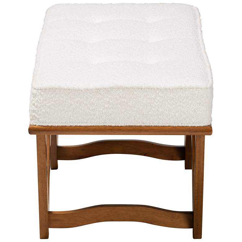 Image 4 Baxton Studio Chenoa Boucle Fabric Wood Bench more views