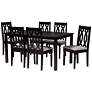 2_Baxton Studio Cherese Dark Brown Wood 7-Piece Dining Set