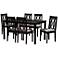 Baxton Studio Cherese Dark Brown Wood 7-Piece Dining Set