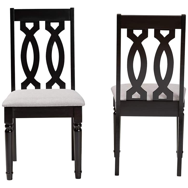 Image 5 Baxton Studio Cherese Gray Fabric Dining Chairs Set of 2 more views