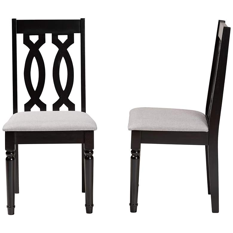 Image 6 Baxton Studio Cherese Gray Fabric Dining Chairs Set of 2 more views