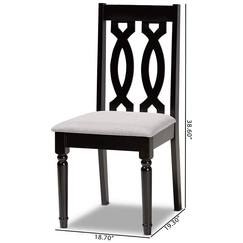 Image 7 Baxton Studio Cherese Gray Fabric Dining Chairs Set of 2 more views