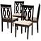Baxton Studio Cherese Sand Fabric Upholstered Wood Dining Chair