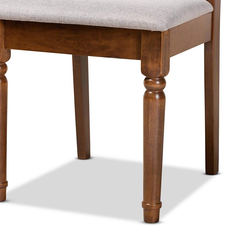 Image 5 Baxton Studio Cherese Walnut Brown 7-Piece Dining Set more views