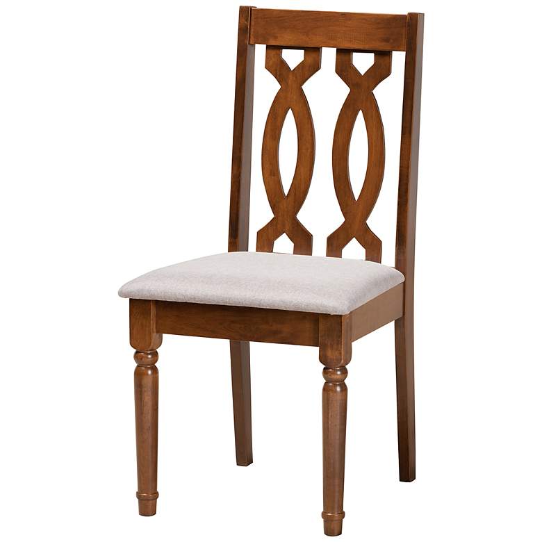 Image 6 Baxton Studio Cherese Walnut Brown 7-Piece Dining Set more views