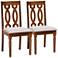 Baxton Studio Cherese Walnut Brown Dining Chairs Set of 2