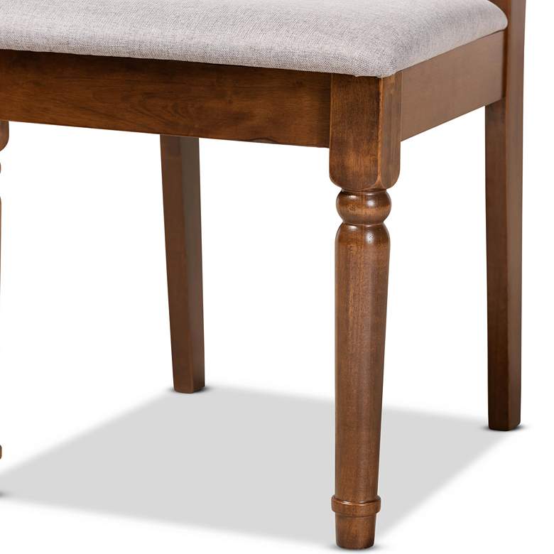 Image 4 Baxton Studio Cherese Walnut Brown Dining Chairs Set of 2 more views