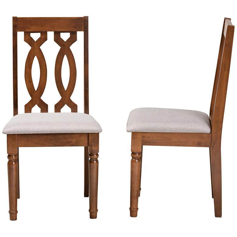 Image 6 Baxton Studio Cherese Walnut Brown Dining Chairs Set of 2 more views