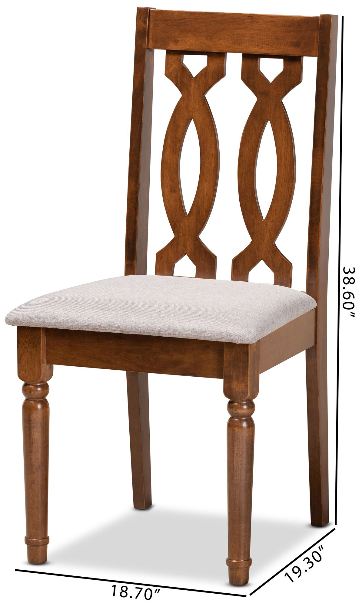 Baxton Studio Cherese Walnut Brown Dining Chairs Set of 2 in scene
