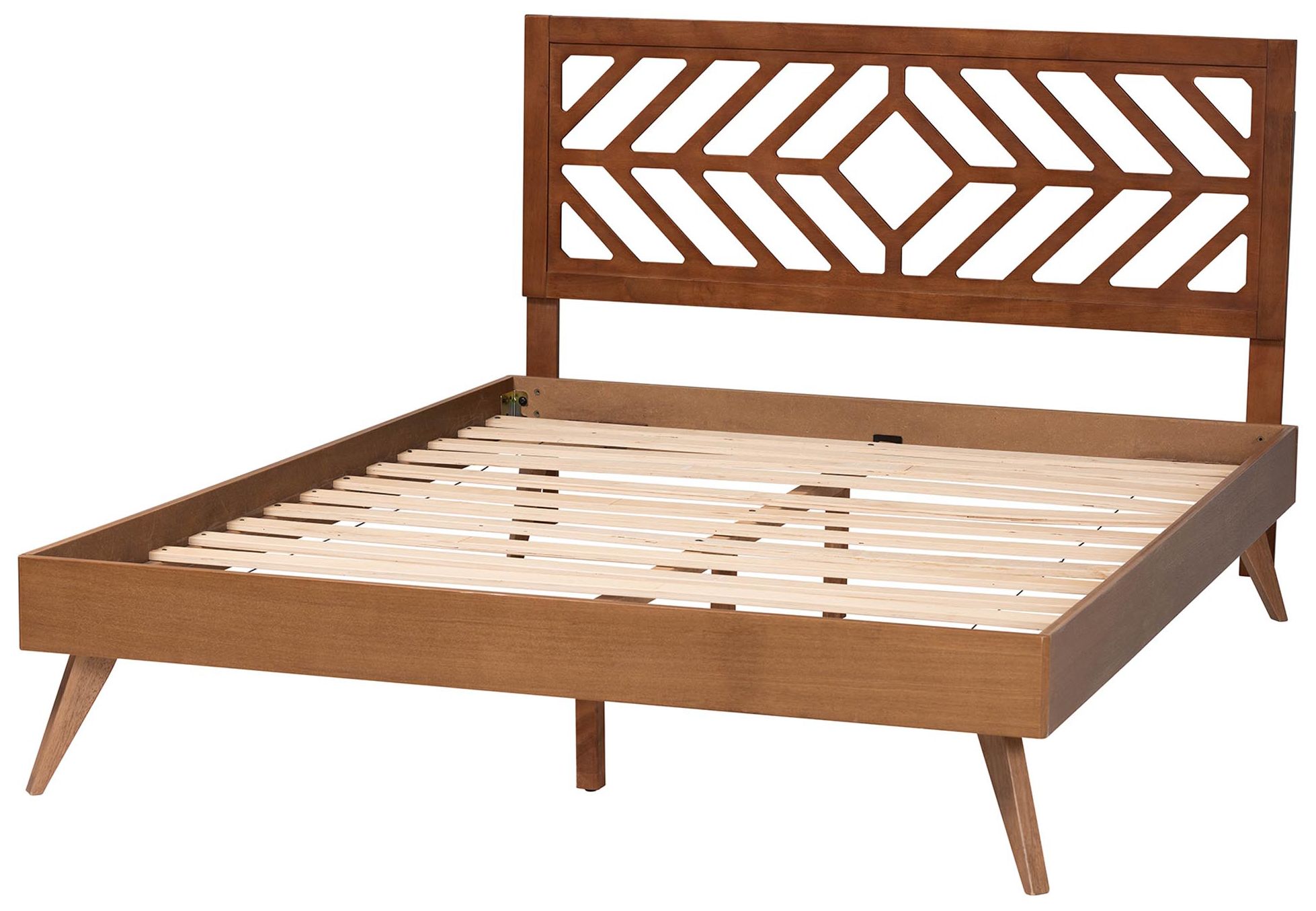 Image 4 Baxton Studio Chinedu Platform Bed - Mid-Century Modern Bed, Queen more views