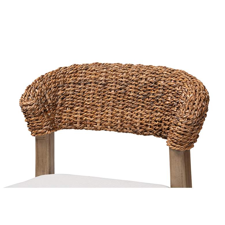 Image 3 Baxton Studio Chloe Walnut Brown Wood Rattan Dining Chair more views