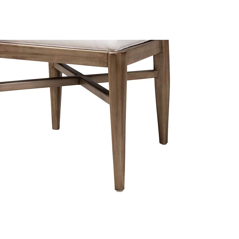 Image 4 Baxton Studio Chloe Walnut Brown Wood Rattan Dining Chair more views