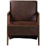 Baxton Studio Christa Dark Brown Faux Leather Accent Chair