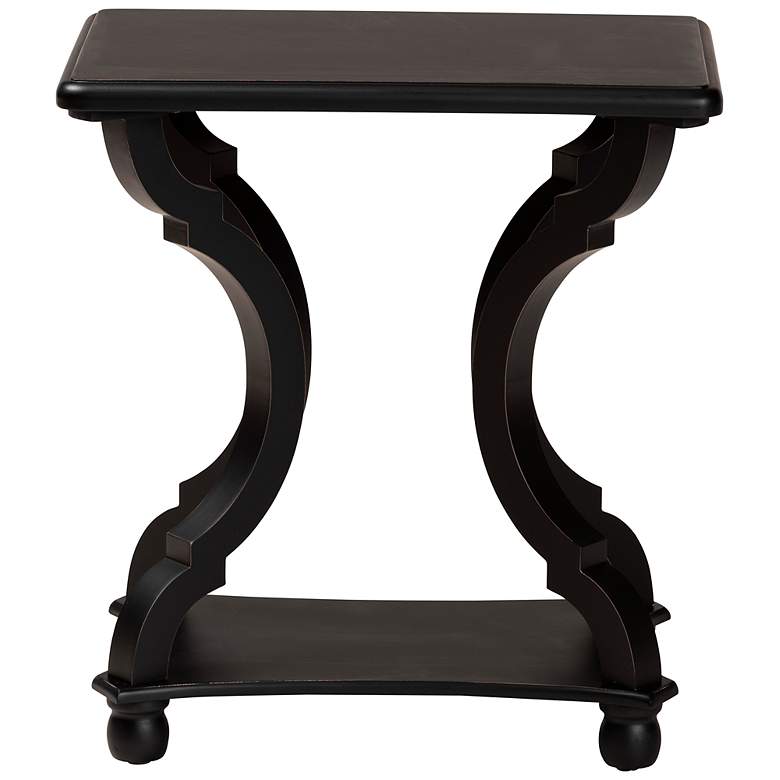 Image 6 Baxton Studio Cianna 22 inch Wide Black Wood End Table more views