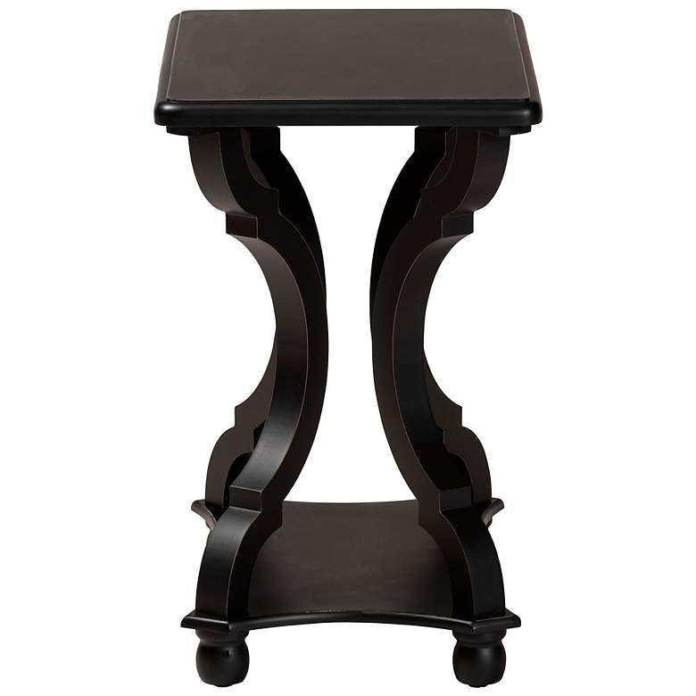 Image 7 Baxton Studio Cianna 22 inch Wide Black Wood End Table more views