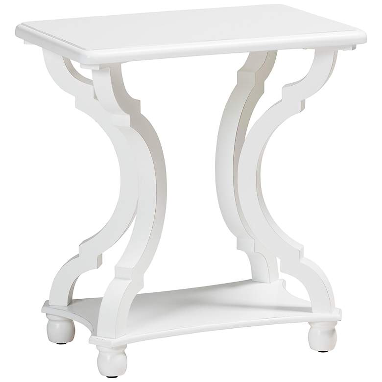 Image 2 Baxton Studio Cianna 22" Wide White Wood End Table