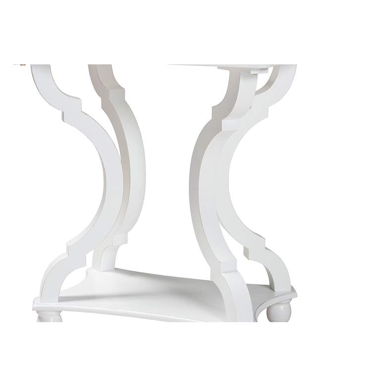 Image 3 Baxton Studio Cianna 22" Wide White Wood End Table more views