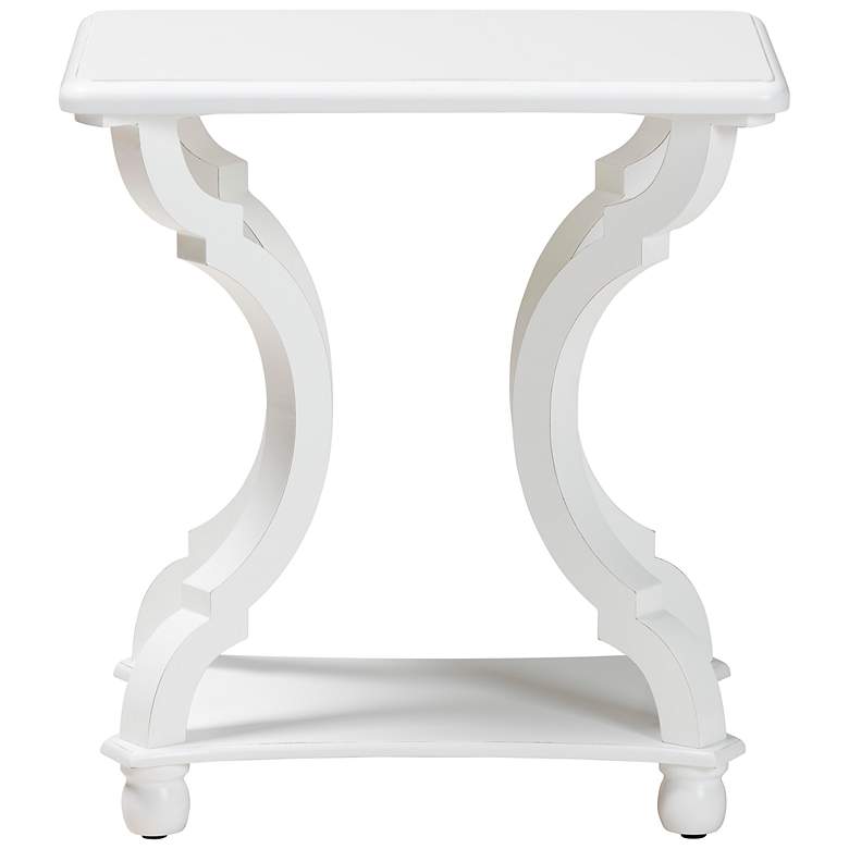 Image 6 Baxton Studio Cianna 22" Wide White Wood End Table more views