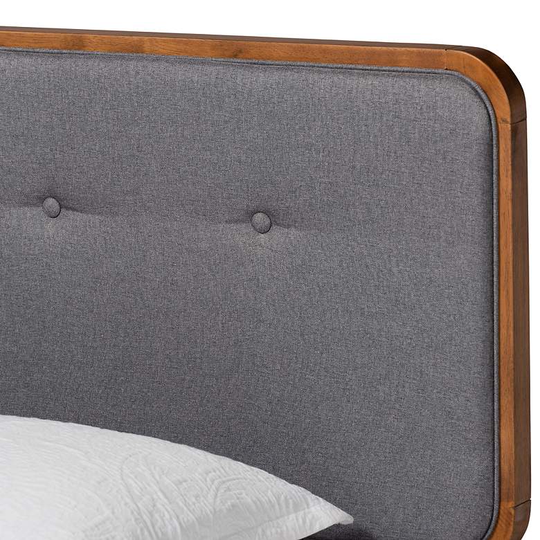 Image 3 Baxton Studio Cilka Dark Gray Fabric Twin Size Platform Bed more views