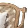 Baxton Studio Clemence Ivory Fabric and Oak Wood Armchair