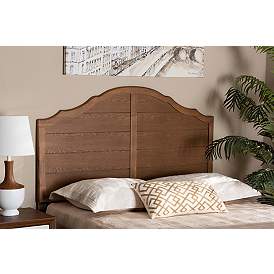 Image5 of Baxton Studio Clive Ash Walnut Rubberwood Queen Headboard more views