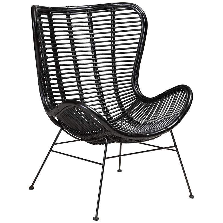 Image 2 Baxton Studio Colorado Black Rattan Accent Chair
