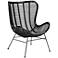 Baxton Studio Colorado Black Rattan Accent Chair