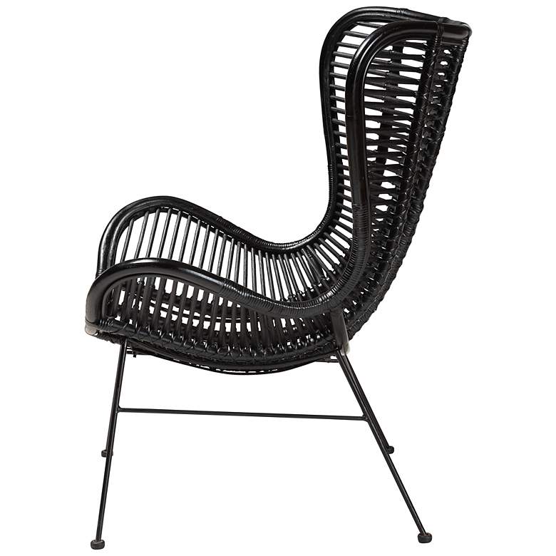 Image 7 Baxton Studio Colorado Black Rattan Accent Chair more views