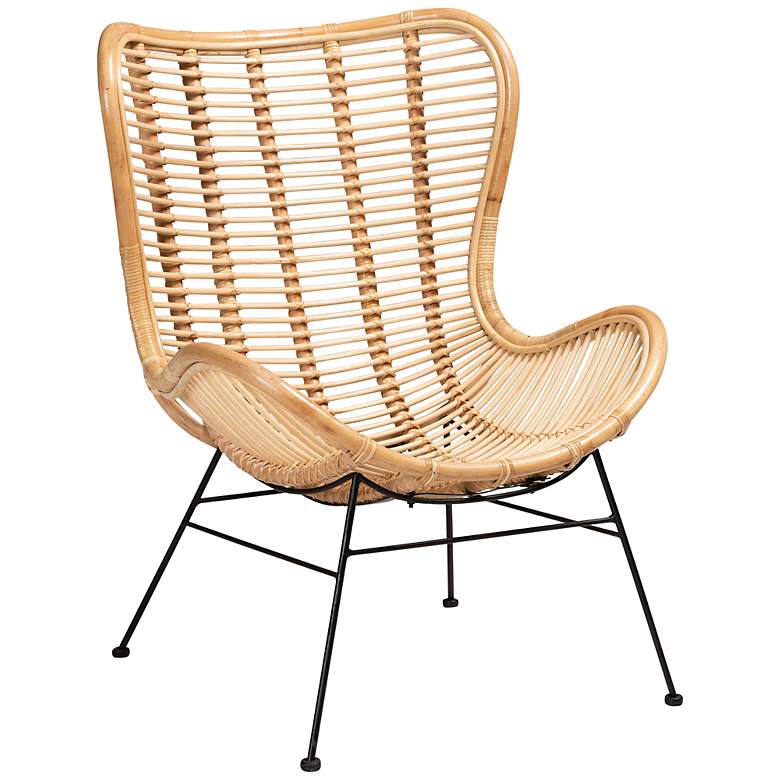 Image 2 Baxton Studio Colorado Natural Brown Rattan Accent Chair