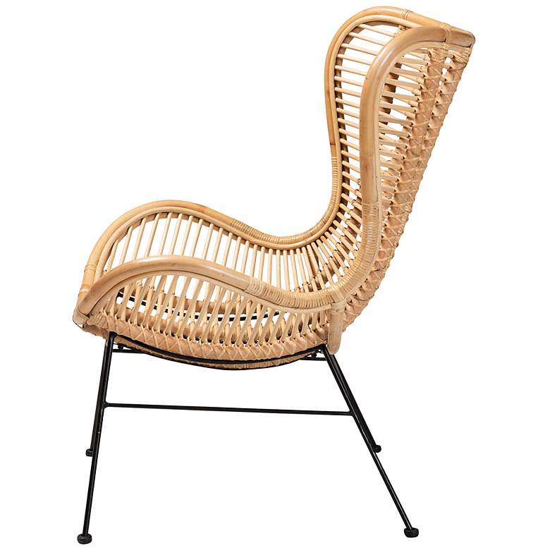 Image 7 Baxton Studio Colorado Natural Brown Rattan Accent Chair more views