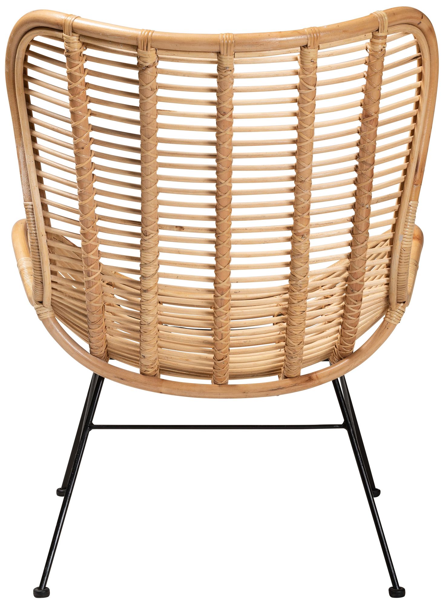 Baxton Studio Colorado Natural Brown Rattan Accent Chair