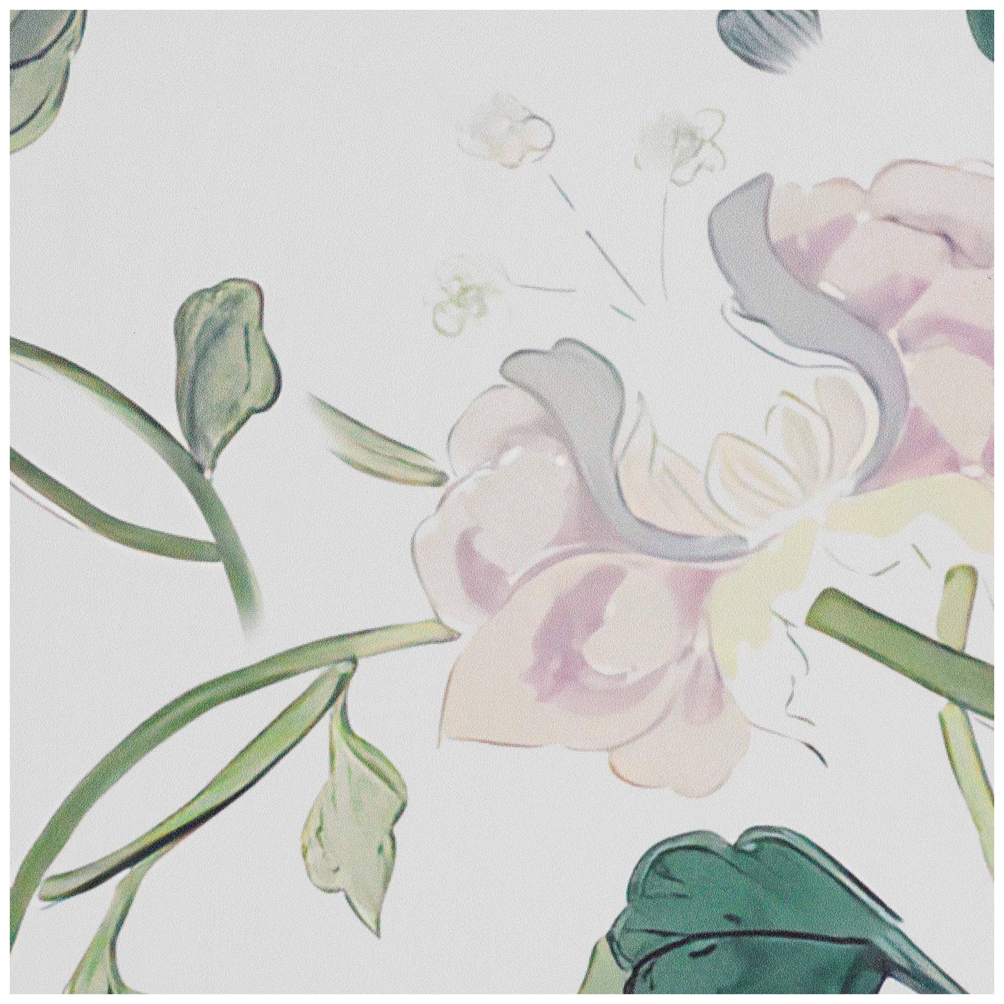 Baxton Studio Connery Floral  End Table - 3-Drawer Storage Cabinet