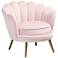 Baxton Studio Cosette Light Pink Seashell Accent Chair