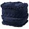 Baxton Studio Curlew Navy Moroccan Inspired Pouf Ottoman