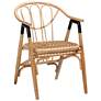 Baxton Studio Cyntia Natural Brown Rattan Dining Chair
